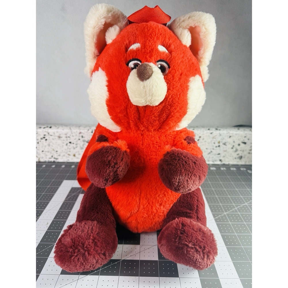 Disney Parks Mei Turning Red Panda Plush Backpack Bag Pixar Store Purse 12"